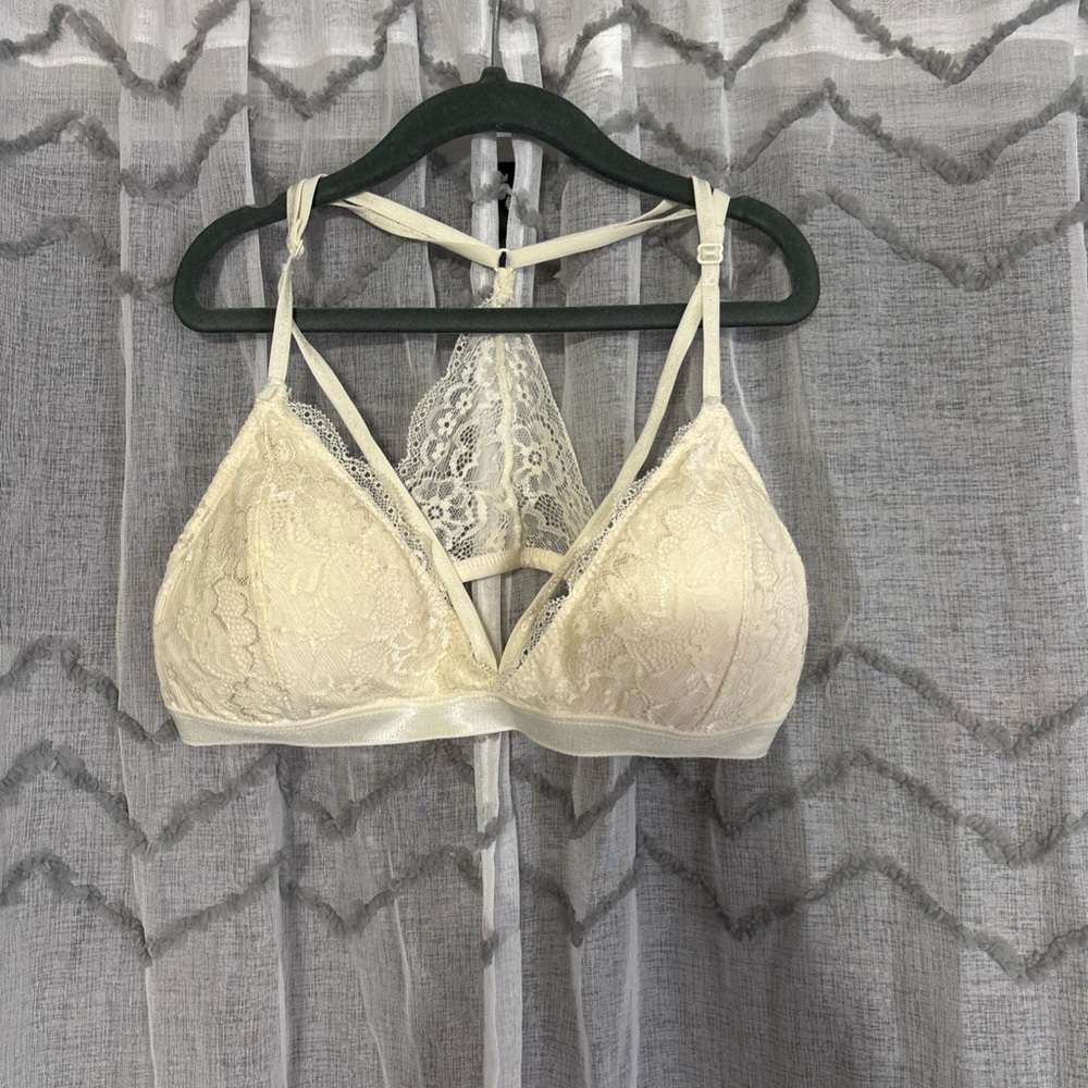 Elegant Cream Lace Bralette